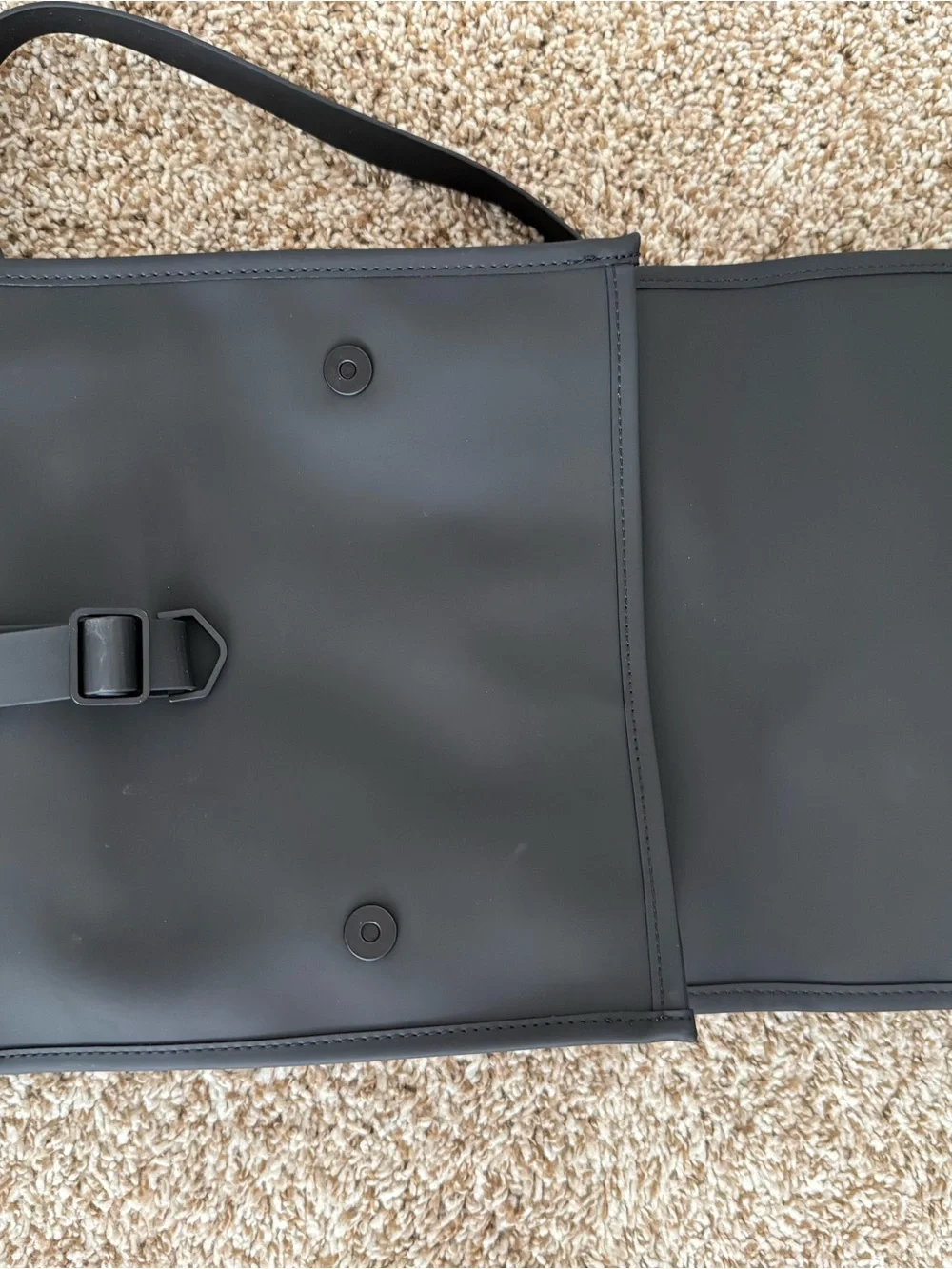 Rains Black Minimalist Backpack
